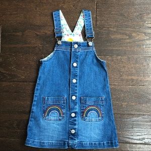 Mini Boden size 4/5 denim skirt overall
